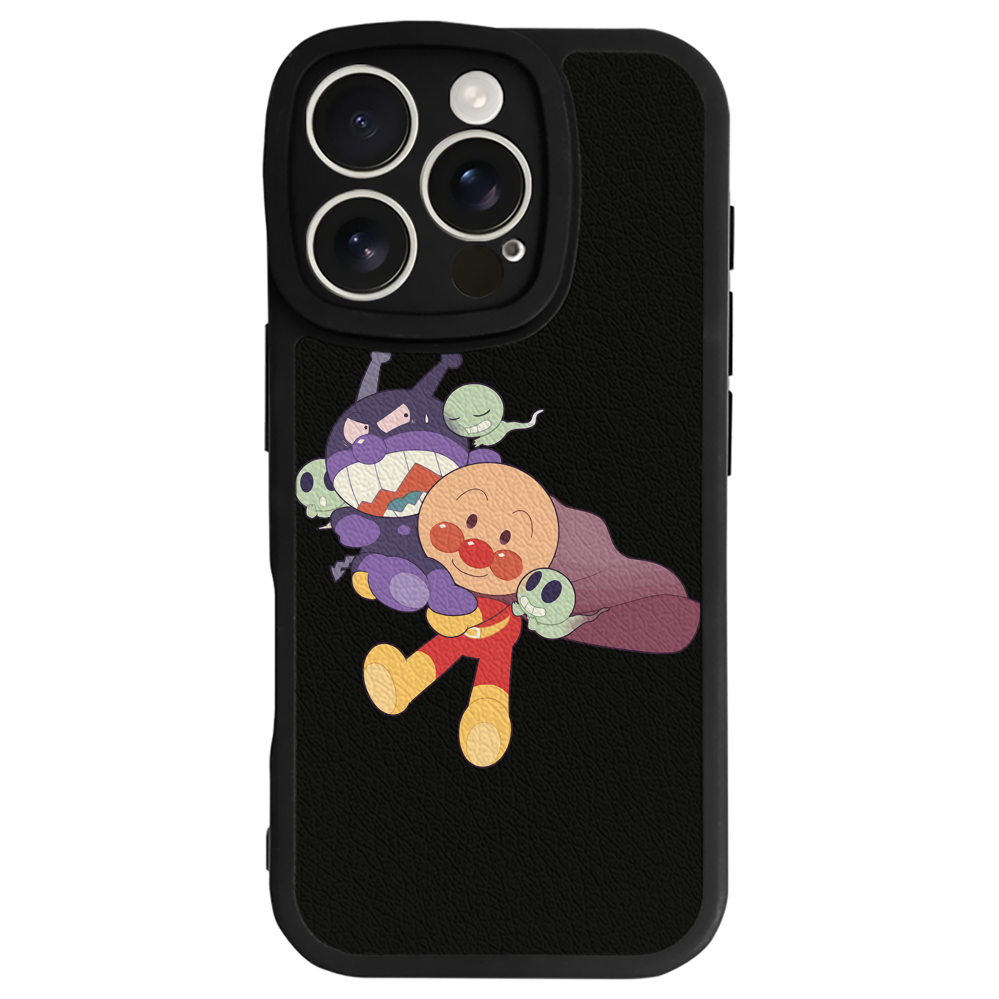 （画像用） アンパンマン Anpanman 【iPhone 16シリーズ対応】シリコンスマホケース（レザー調） 材質：シリコン